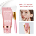 Collagen Jelly Cream Hydrolyzed Collagen Overnight Facial Mask Wrapping Peel-Off Mask Hydrating Firming Moisturizing Skincare