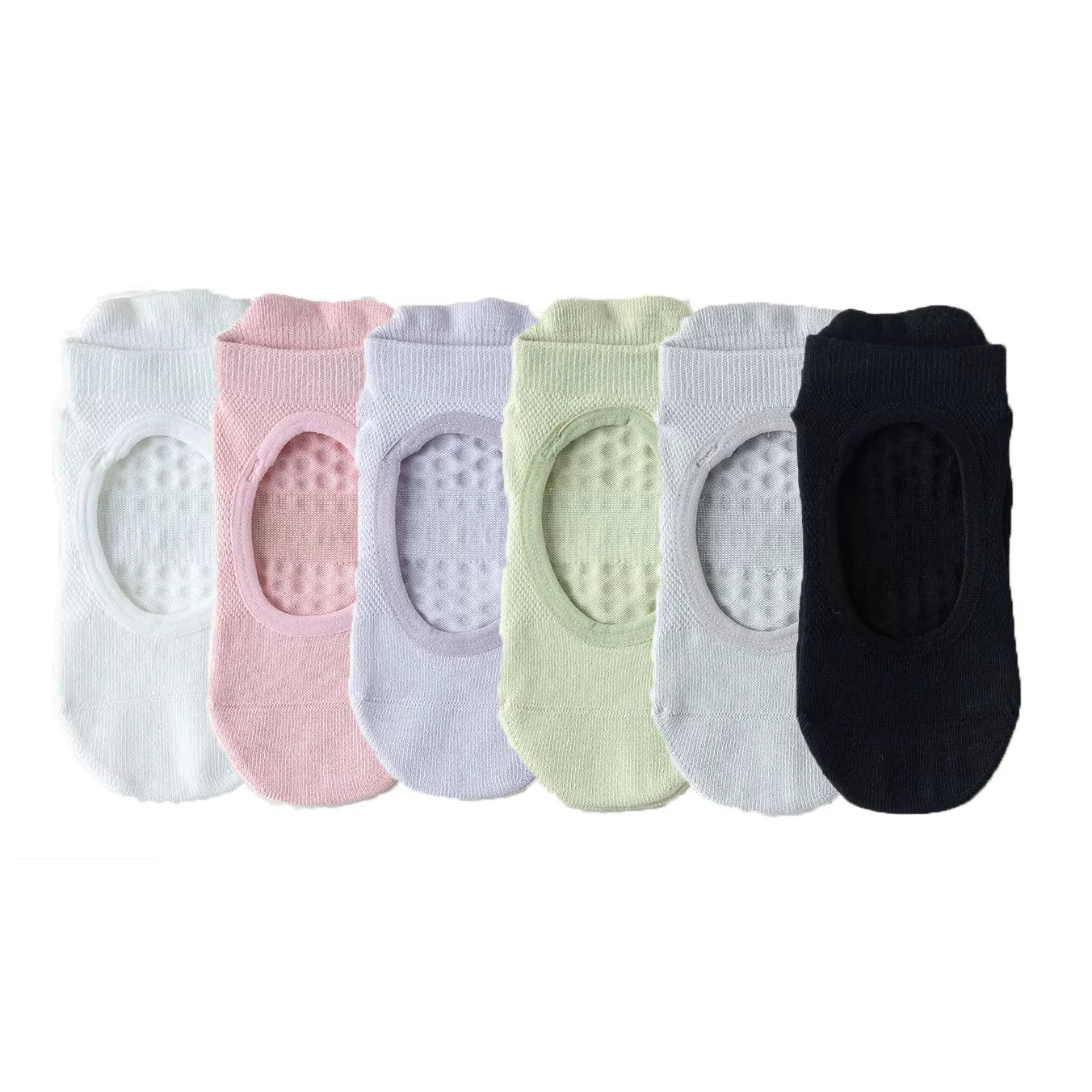 1/6_Pairs Women'S Yoga Socks Non-Slip Pilates Dance Socks Non-Slip Floor Slippers with Handles for Gym Indoor and Fitness Ballet