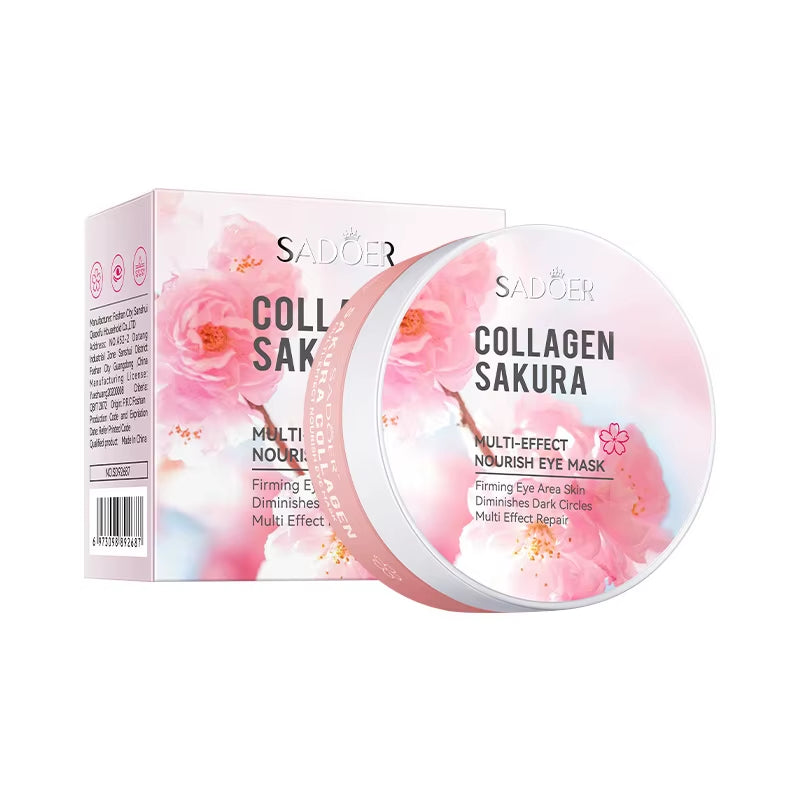 60Pcs  Sakura Collagen Eye Mask anti Dark Circles Eyes Bags Removal Moisturizing Firming Eye Patches Skin Care for Eyes